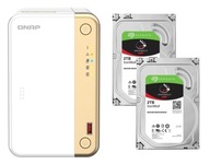 Server QNAP TS-262-4G + 2x 2TB Seagate IronWolf