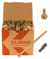 TORX tesárske skrutky Klimas kónické KMWHT 4,5x60 250 ks + BIT