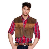 SUPER 1 Ad Sheriff's Cowboy Vest Kostým DD112 pre dospelých, hnedá