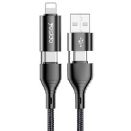 ADAPTÉROVÝ KÁBEL 4v1 USB-C / LIGHTNING / USB 120cm