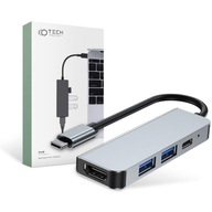 HUB ADAPTÉR USB-C HDMI USB 4V1 HDMI USB 3.0