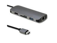 USB Type-C -> USB 3.0 hub s čítačkou SD/micro SD