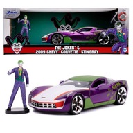 KOVOVÉ VOZIDLO JOKER CHEVY CORVETTE + OBRÁZOK 1:24