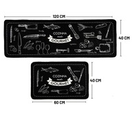 Protišmykové kuchynské koberce, sada 2 ks
