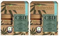 2 x BIELENDA CBD CANNABIDIOL hydratačný a ukľudňujúci KRÉM S CBD kakaovým olejom