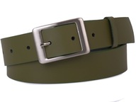 Dámsky KOŽENÝ opasok 4cm Khaki |100circ