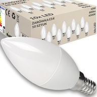 10x ENERGETICKÁ VÝKONNÁ LED ŽIAROVKA E14 10W 800lm 4500K NEUTRÁLNA BIELA