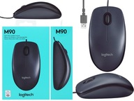 LOGITECH M90 KÁBLOVÁ KANCELÁRSKA USB MYŠ 1000 DPI POČÍTAČOVÁ MYŠ ČIERNA