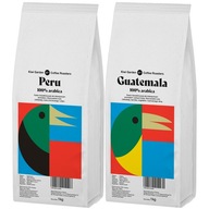 Kávové zrná čerstvo pražené PERU + GUATEMALA 2kg