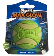 CHUCKIT Max Glow Squeaker Ball Svietiaca gulička s pískadlom vo vnútri pre vášho psa