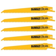 Sada 152 mm pílových listov na drevo pre šabľovú pílu, 5 ks. DeWALT DT2359