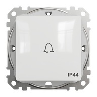 Zvonkové tlačidlo Schneider Electric Sedna Design IP44, biele