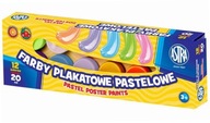 Pastelové plagátové farby 12 farieb 20ml ASTRA