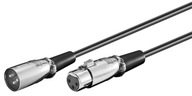 XLR káblová zásuvka - zástrčka (3-pin) Goobay 6m šedá