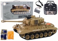 RC TANK RC VOJENSKÁ ZBRAŇ NA DIAĽKOVÉ OVLÁDANIE ZVUK HNEDÁ