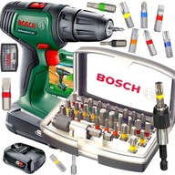 BOSCH AKUMULÁTOROVÝ SKRUTKOVAČ 18V ​​2x 1,5 Ah BOSCH BIT SET 32 ks.