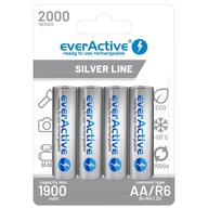 4X EVERACTIVE SILVER LINE AA BATÉRIE LR6 R6 NI-MH 2000MAH BLISTER