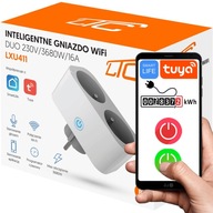 DVOJITÁ WIFI ZÁSUVKA INTELIGENTNÁ SMART TUYA / SLEDOVAČ / PROGRAMÁTOR