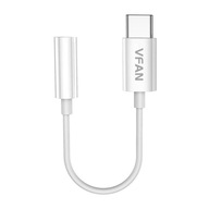 Vipfan L08 USB-C na 3,5 mm AUX mini jack kábel, 10 cm (biely)