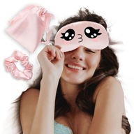 Uspávacia čelenka + vzor Scrunchie Pink Emoji