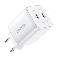 UGREEN SIEŤOVÁ NABÍJAČKA NAPÁJACÍ ZDROJ CUB 45W 2X USB-C PD 3.0 QC 4.0 GAN