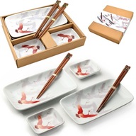 Súprava sushi keramiky Bright Set CRANE Theme Ceramics pre 2 osoby