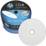 CDR HP CD-R 700 MB NA TLAČ BIELEJ 50 ks.