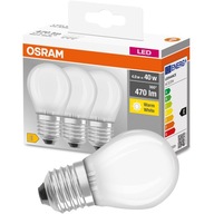 3x LED guľová žiarovka E27 4W = 40W 470lm OSRAM