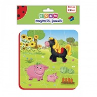 Magnetické puzzle pre batoľa HORSE FARMA Roter