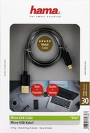 Kábel USB - Micro Micro USB Reinforced Cable 0,75 m Hama