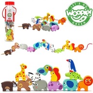 Montessori sada na navliekanie Animals Safari ZOO 13 ks.