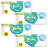 PAMPERS HARMONIE AQUA vlhčené obrúsky 48 ks SET 4 BAL