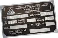 Typový štítok prívesu BRANDYS BSS STAMPED