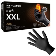 MERCATOR GOGRIP NITRILE čierne rukavice ČIERNA 50 ks, veľkosť XXL