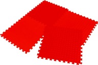 Hrubá puzzle podložka na cvičenie, ochranná fitness, SOLID RED