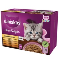 WHISKAS Junior mokré krmivo pre mačiatka, mix príchutí, vrecúška 12x85 g