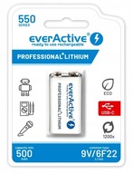 everActive battery 550mAh 6f22 9V ready to use USB Type C Li-ion POWERFUL