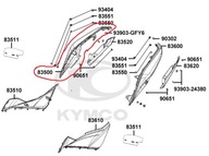 PRAVÝ BOČNÝ KRYT BIELY KYMCO CK 1 125cc OEM!