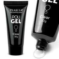 CLARESA POLI GEL AKRYL GÉL NA PREDLŽOVANIE NECHTOV ČIRÁ CLEAR 30 G