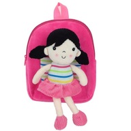 Ružový ruksak s odnímateľnou bábikou 
