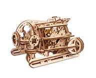 Drevený 3D model ponorky Steampunk na zostavenie