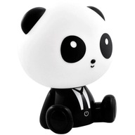 LED nočná lampa pre deti čiernobiela panda v obleku dotyk Polux