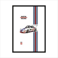 Maľba na stenu MARTINI RACING PORSCHE