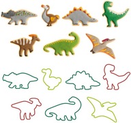 DINOSAURS KRÁJAČKY NA CUKROVÉ PASTA COOKIES 7 ks