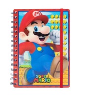 Super Mario Notes 3D s gumou, formát A5, 80 tisíc riadkov