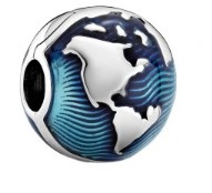 Charms Clip Blue Globe Silver 925 + ZDARMA