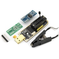 CH341A EEPROM Flash BIOS IMMO programátorové adaptéry + klip a SOFTVÉR