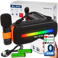 BLUETOOTH REPRODUKTOR PRENOSNÉ FM RÁDIO USB BEZDRÔTOVÝ KARAOKE RGB MIKROFÓN