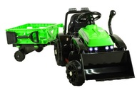 Akumulátorový traktor pre deti, príves na diaľkové ovládanie TRAK-SX-2-GREEN
