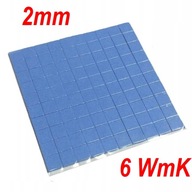 Termopodložka 100ks 10x10 x 2mm 6WmK Termopodložka Tepelne vodivá páska CPU GPU